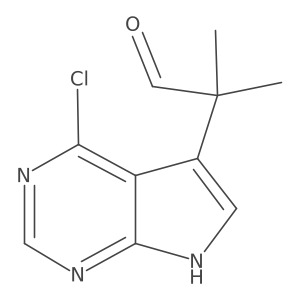 2-{4-chloro-7H-pyrrolo[2,3-d]pyrimidin-5-yl}-2-methylpropanal结构式
