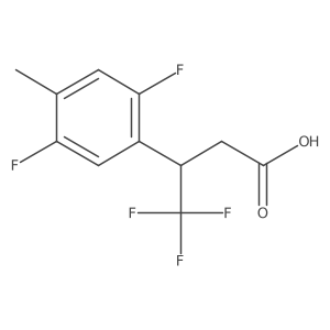 3-(2,5-Difluoro-4-methylphenyl)-4,4,4-trifluorobutanoic acid结构式