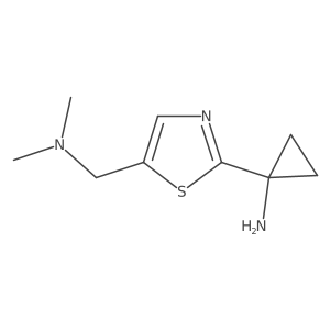 1-{5-[(Dimethylamino)methyl]-1,3-thiazol-2-yl}cyclopropan-1-amine结构式