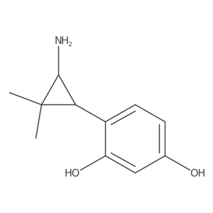 4-(3-Amino-2,2-dimethylcyclopropyl)benzene-1,3-diol结构式