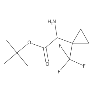 Tert-butyl 2-amino-2-[1-(trifluoromethyl)cyclopropyl]acetate结构式