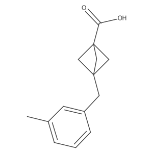 3-[(3-Methylphenyl)methyl]bicyclo[1.1.1]pentane-1-carboxylic acid结构式