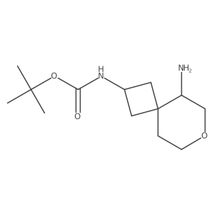 tert-Butyl (5-amino-7-oxaspiro[3.5]nonan-2-yl)carbamate结构式