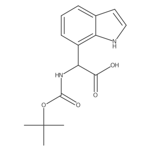 2-{[(tert-butoxy)carbonyl]amino}-2-(1H-indol-7-yl)acetic acid结构式