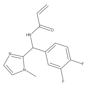 N-[(3,4-Difluorophenyl)-(1-methylimidazol-2-yl)methyl]prop-2-enamide结构式