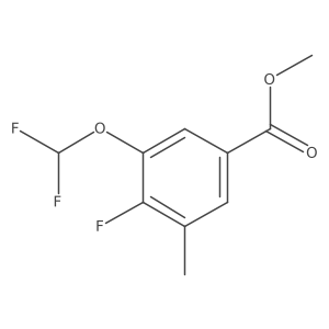 Methyl 3-(difluoromethoxy)-4-fluoro-5-methylbenzoate结构式