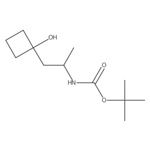 tert-butyl N-[1-(1-hydroxycyclobutyl)propan-2-yl]carbamate结构式