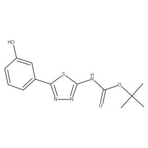 tert-butyl N-[5-(3-hydroxyphenyl)-1,3,4-thiadiazol-2-yl]carbamate结构式