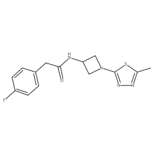 2-(4-fluorophenyl)-N-[1-(5-methyl-1,3,4-thiadiazol-2-yl)azetidin-3-yl]acetamide结构式