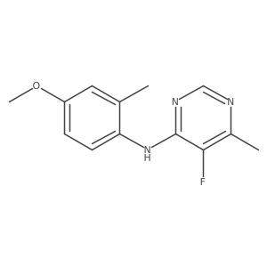 5-Fluoro-N-(4-methoxy-2-methylphenyl)-6-methylpyrimidin-4-amine结构式