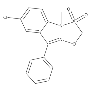 1H,3H-4,2,1,5-Benzoxathiadiazocine, 8-chloro-1-methyl-6-phenyl-, 2,2-dioxide Structure