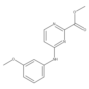Methyl 4-[(3-methoxyphenyl)amino]pyrimidine-2-carboxylate结构式