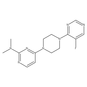4-[4-(5-fluoropyrimidin-4-yl)piperazin-1-yl]-N,N-dimethylpyrimidin-2-amine结构式