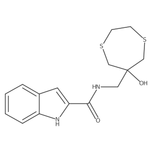 N-[(6-hydroxy-1,4-dithiepan-6-yl)methyl]-1H-indole-2-carboxamide Structure