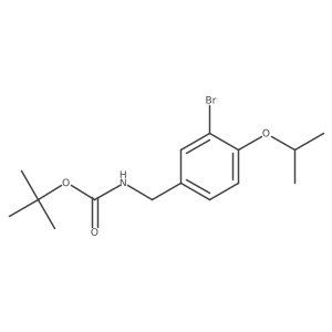 tert-Butyl 3-bromo-4-isopropoxybenzylcarbamate结构式