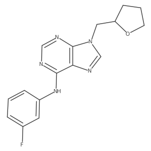 N-(3-fluorophenyl)-9-[(oxolan-2-yl)methyl]-9H-purin-6-amine结构式