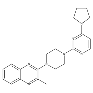 2-Methyl-3-{4-[4-(pyrrolidin-1-yl)pyrimidin-2-yl]piperazin-1-yl}quinoxaline结构式