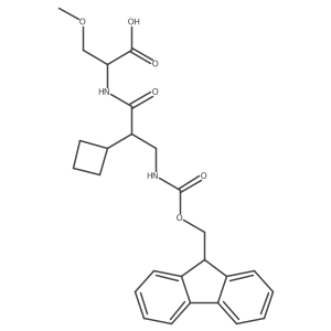 (2S)-2-[2-cyclobutyl-3-({[(9H-fluoren-9-yl)methoxy]carbonyl}amino)propanamido]-3-methoxypropanoic acid Structure
