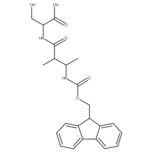 (2R)-2-[3-({[(9H-fluoren-9-yl)methoxy]carbonyl}amino)-2-methylbutanamido]-3-hydroxypropanoic acid Structure