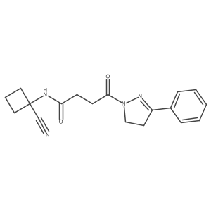N-(1-cyanocyclobutyl)-4-oxo-4-(3-phenyl-4,5-dihydro-1H-pyrazol-1-yl)butanamide结构式