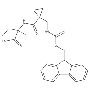 2-({1-[({[(9H-fluoren-9-yl)methoxy]carbonyl}amino)methyl]cyclopropyl}formamido)-2-methylbutanoic acid结构式