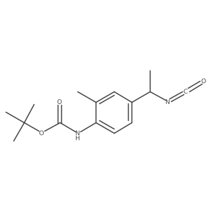 tert-butyl N-[4-(1-isocyanatoethyl)-2-methylphenyl]carbamate Structure