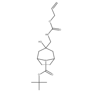 tert-butyl (1R,3S,5S)-3-hydroxy-3-({[(prop-2-en-1-yloxy)carbonyl]amino}methyl)-8-azabicyclo[3.2.1]octane-8-carboxylate Structure