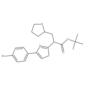 tert-butyl N-[4-(4-bromophenyl)-1,3-thiazol-2-yl]-N-[(oxolan-2-yl)methyl]carbamate Structure