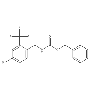 benzyl N-{[4-bromo-2-(trifluoromethyl)phenyl]methyl}carbamate结构式