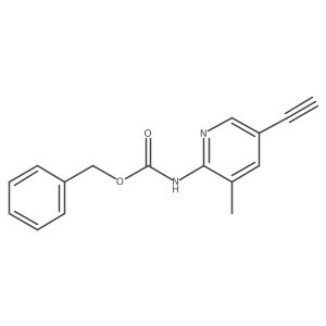 benzyl N-(5-ethynyl-3-methylpyridin-2-yl)carbamate结构式