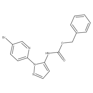 benzyl N-[1-(5-bromopyridin-2-yl)-1H-pyrazol-5-yl]carbamate Structure