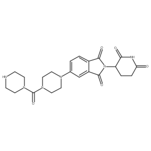 2-(2,6-dioxopiperidin-3-yl)-5-[4-(piperazine-1-carbonyl)piperazin-1-yl]-2,3-dihydro-1H-isoindole-1,3-dione结构式