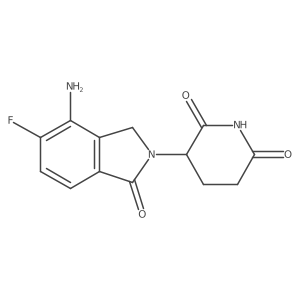 3-(4-Amino-5-fluoro-1-oxoisoindolin-2-YL)piperidine-2,6-dione结构式
