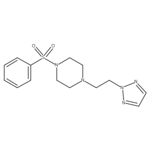 1-(benzenesulfonyl)-4-[2-(2H-1,2,3-triazol-2-yl)ethyl]piperazine结构式