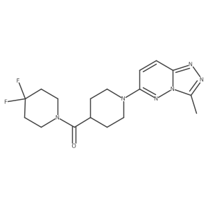 4-(4,4-Difluoropiperidine-1-carbonyl)-1-{3-methyl-[1,2,4]triazolo[4,3-b]pyridazin-6-yl}piperidine结构式