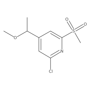 (R)-2-Chloro-4-(1-methoxyethyl)-6-(methylsulfonyl)pyridine Structure