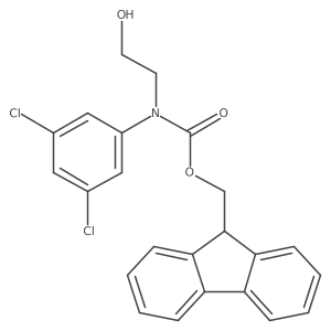 (9H-fluoren-9-yl)methyl N-(3,5-dichlorophenyl)-N-(2-hydroxyethyl)carbamate结构式
