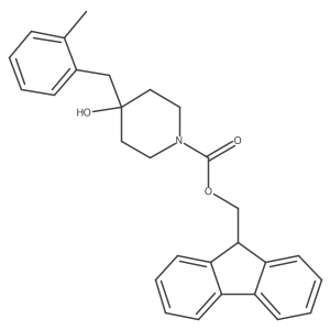 (9H-fluoren-9-yl)methyl 4-hydroxy-4-[(2-methylphenyl)methyl]piperidine-1-carboxylate结构式