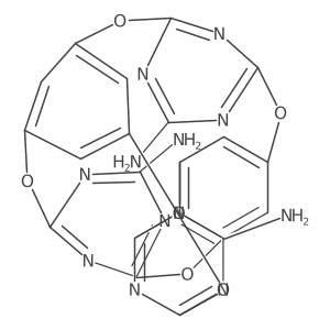 4,10,16,22,25,31-Hexaoxa-6,8,18,20,27,29,32,34,36-nonazaheptacyclo[11.11.7.13,23.15,9.111,15.117,21.126,30]hexatriaconta-1(24),2,5(36),6,8,11,13,15(35),17,19,21(34),23(33),26(32),27,29-pentadecaene-7,19,28-triamine Structure
