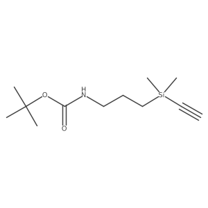 tert-butyl N-[3-(ethynyldimethylsilyl)propyl]carbamate结构式