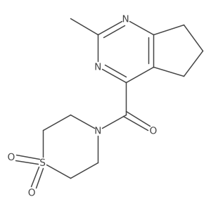 (1,1-dioxo-1,4-thiazinan-4-yl)-(2-methyl-6,7-dihydro-5H-cyclopenta[d]pyrimidin-4-yl)methanone Structure