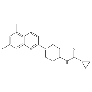 N-[1-(5,7-dimethyl-1,8-naphthyridin-2-yl)piperidin-4-yl]cyclopropanecarboxamide Structure