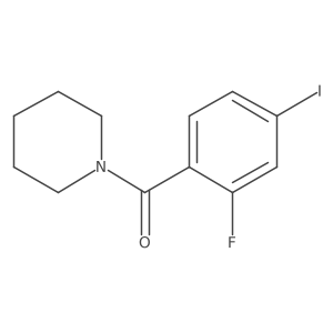 (2-Fluoro-4-iodophenyl)(piperidin-1-yl)methanone结构式