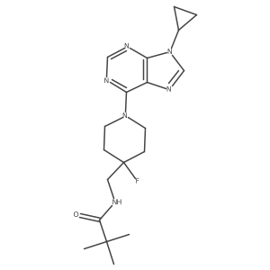 N-{[1-(9-cyclopropyl-9H-purin-6-yl)-4-fluoropiperidin-4-yl]methyl}-2,2-dimethylpropanamide Structure