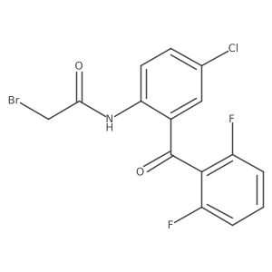 2-bromo-N-[4-chloro-2-(2,6-difluorobenzoyl)phenyl]acetamide结构式