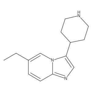 6-Ethyl-3-piperidin-4-ylimidazo[1,2-a]pyridine结构式