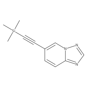 6-((Trimethylsilyl)ethynyl)-[1,2,4]triazolo[1,5-a]pyridine结构式
