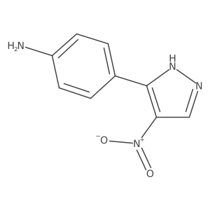 4-(4-Nitro-1H-pyrazol-3-yl)benzenamine结构式