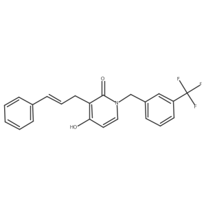 4-hydroxy-3-[(2E)-3-phenylprop-2-en-1-yl]-1-{[3-(trifluoromethyl)phenyl]methyl}-1,2-dihydropyridin-2-one Structure