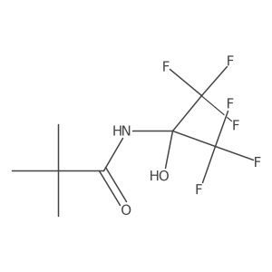 N-(1,1,1,3,3,3-hexafluoro-2-hydroxypropan-2-yl)-2,2-dimethylpropanamide Structure
